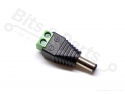 Power jack plug Male DC 2,1x5,5mm with block terminal connection